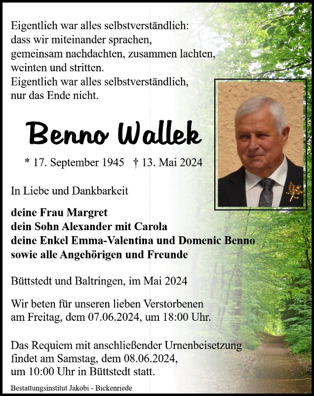 Profilbild von Benno Wallek