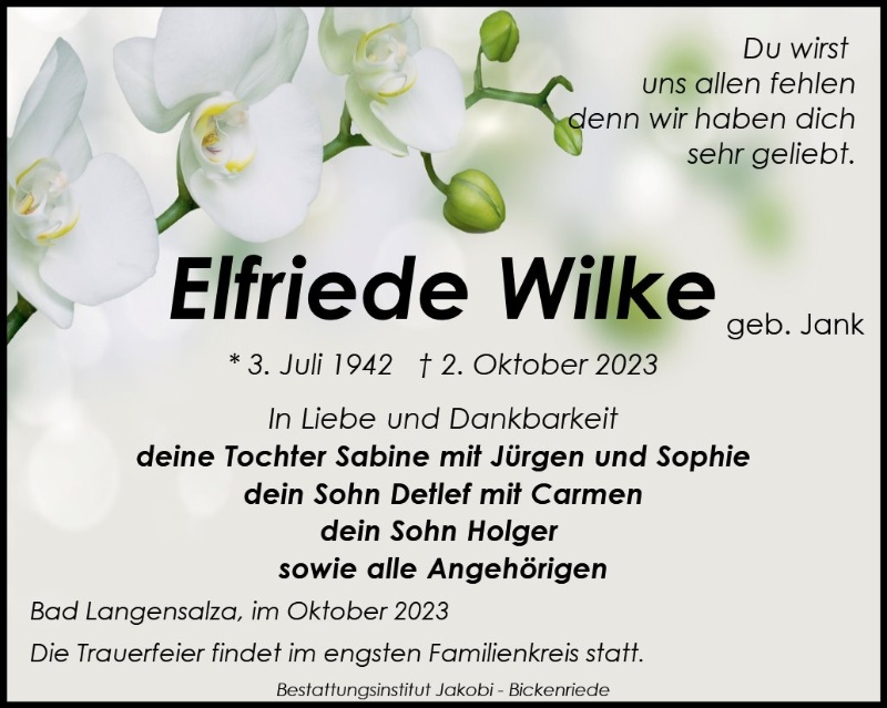 Profilbild von Elfriede Wilke