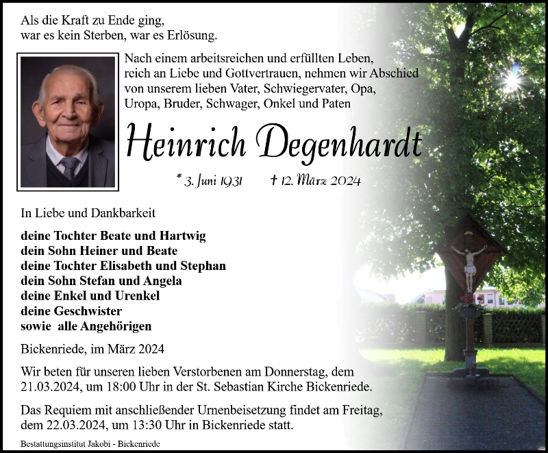 Profilbild von Heinrich Adelbert Degenhardt